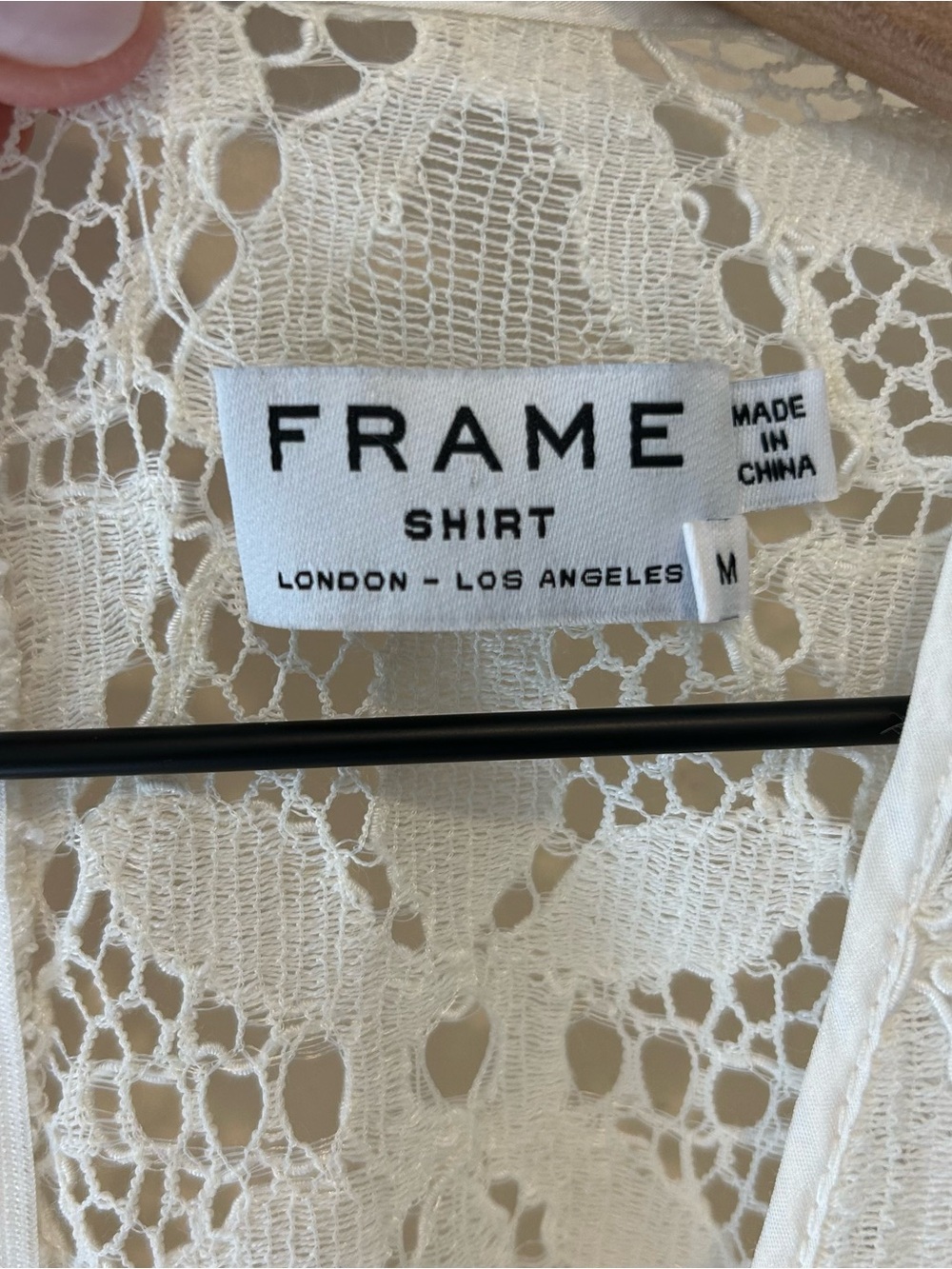Frame Denim White Lace V-Neck Mini Dress Long Sleeve Sheer Size M - Picture 4 of 7